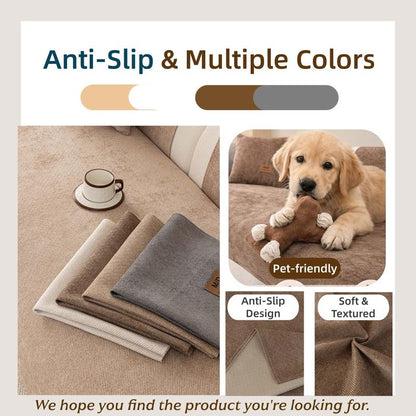 🛋️ Corduroy Anti-Slip Sofa Pad | Pet Furniture Protector