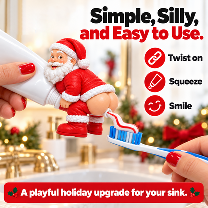 🎅 The Cheeky Santa Toothpaste Dispenser™ – The Christmas Gag Gift Everyone Will Talk About 😂🎄