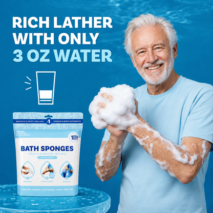 🫧Freshness Anytime, Anywhere! 25 Large Rinse-Free Bathing Wipes for Adults