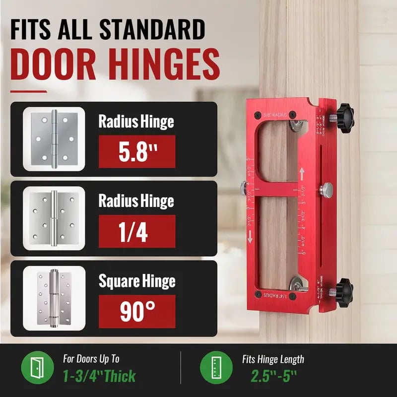 🚪 Door Hinge Cut Out Tool for Door & Cabinet Hinges