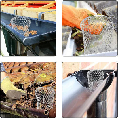 🔥 50% OFF | 2PCS Anti-Clog Aluminum Gutter Guard & Leaf Strainer