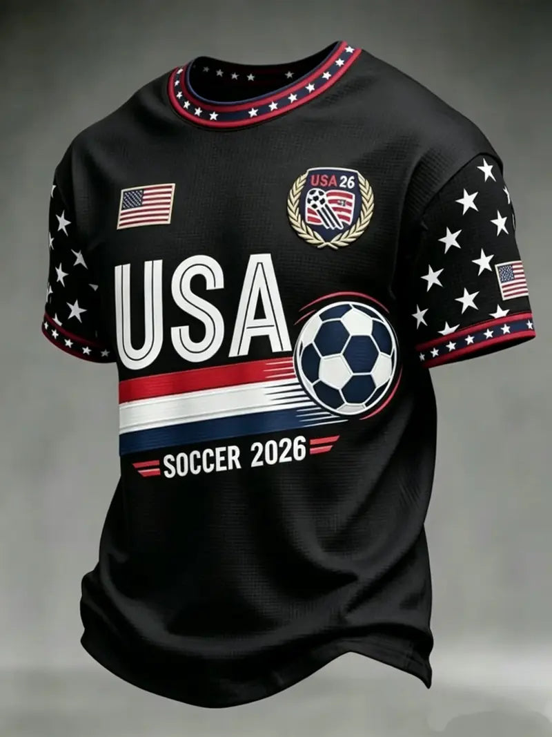 🇺🇸🦅 Men's USA Independence Day 3D Print T-Shirt | Breathable Short Sleeve Casual Summer Tee