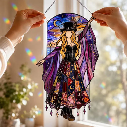 💥 LAST DAY 49% OFF - 💃🤘 Handmade Stained Glass Spinning Suncatcher