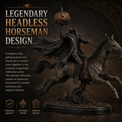 ⏰Limited Stock 49% OFF - 🎃🏇Midnight Chase Headless Horseman Statue | Awaken the Legend of the Hollow(✨Same as the video)