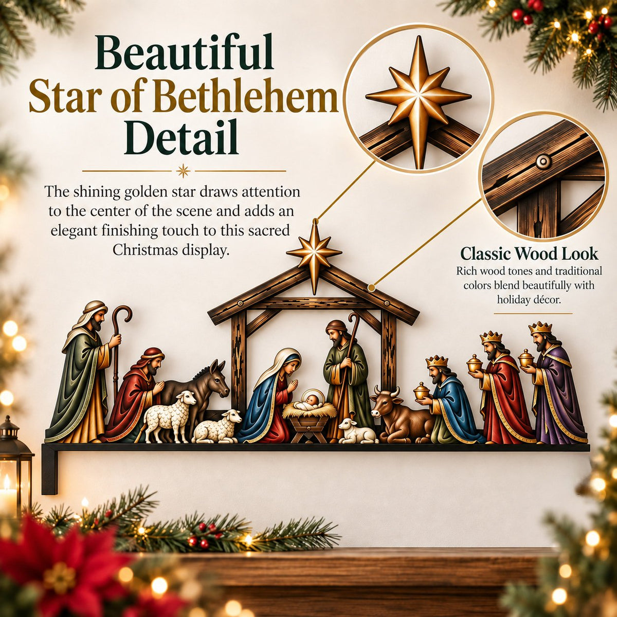 💯✝ Nativity Scene Door Topper | Bring The Story Of Christmas Home
