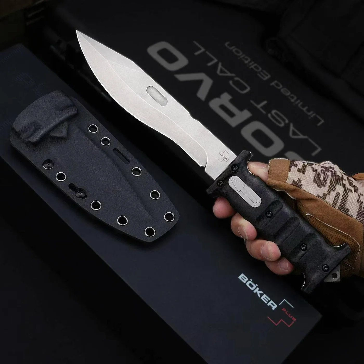D2 Button Lock Folding Knife