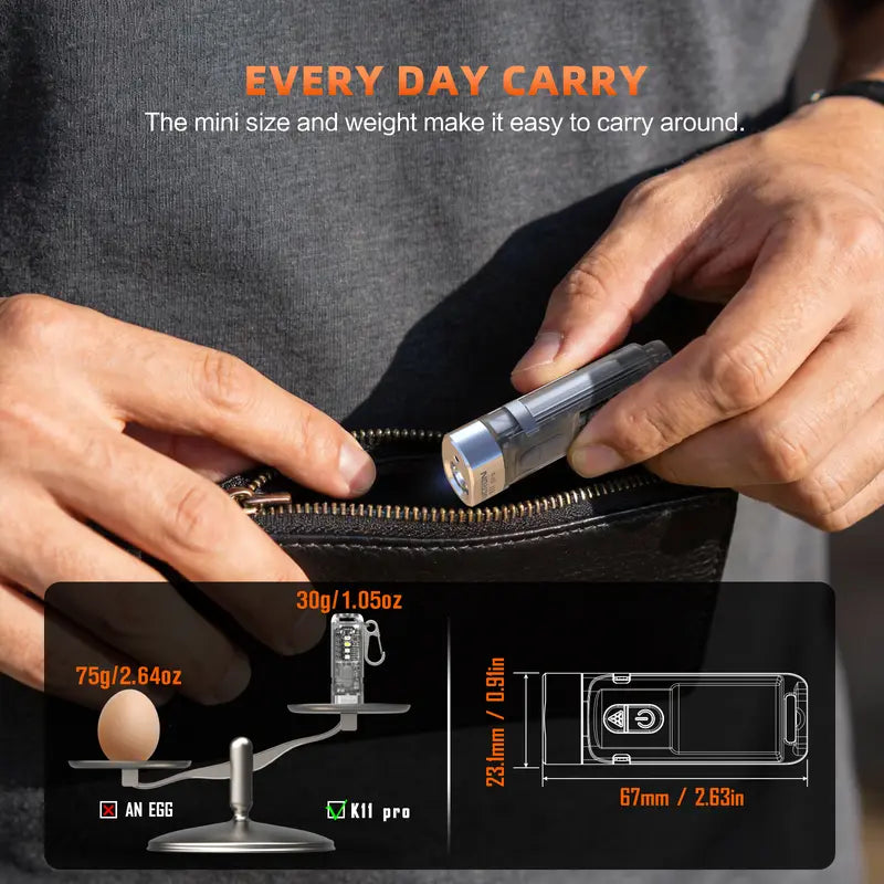 🔦Summervibe Nicron K11 Pro Magnetic Keychain Flashlight