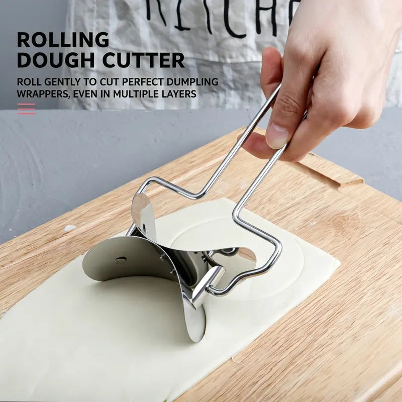 🥟 Stainless Steel Dumpling Maker & Dough Press – Easy Dumpling, Ravioli & Empanada Mold ✨
