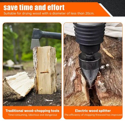 🔨Heavy-Duty Drill Bit Wood Splitter Set