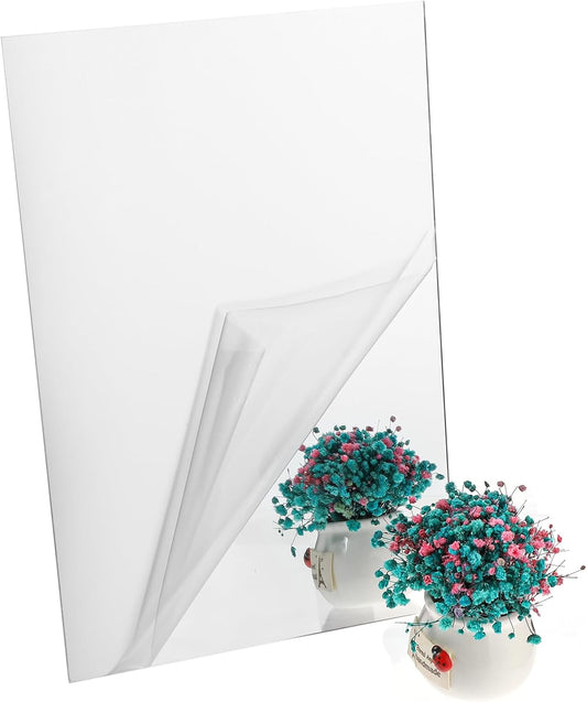 🪞 Flexible Acrylic Wall Mirror, Self-Adhesive Shatterproof Peel and Stick Mirror Stickers for Home Decor