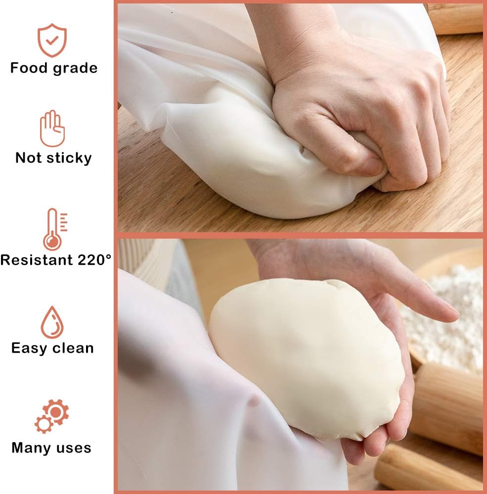 🥖 No More Sticky Hands! 3-in-1 Silicone Dough Kneading Bag – Mix, Knead & Proof Without The Mess