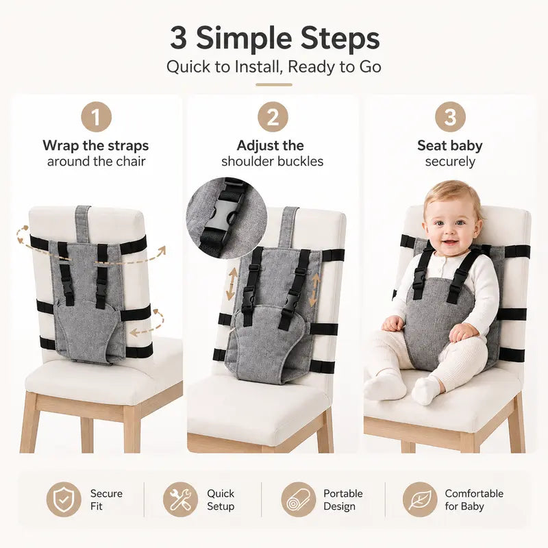 Portable Baby Seat Harness for Dining Chairs