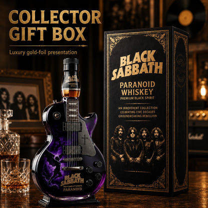 Black - Sabbath Paranoid Guitar Collectible Glass Decanter 🎸