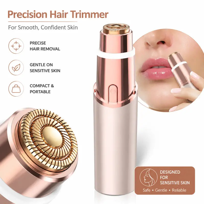 2 in 1 facial & eyebrow hair trimmer for Women,Portable Rechargeable Shaver 🪞