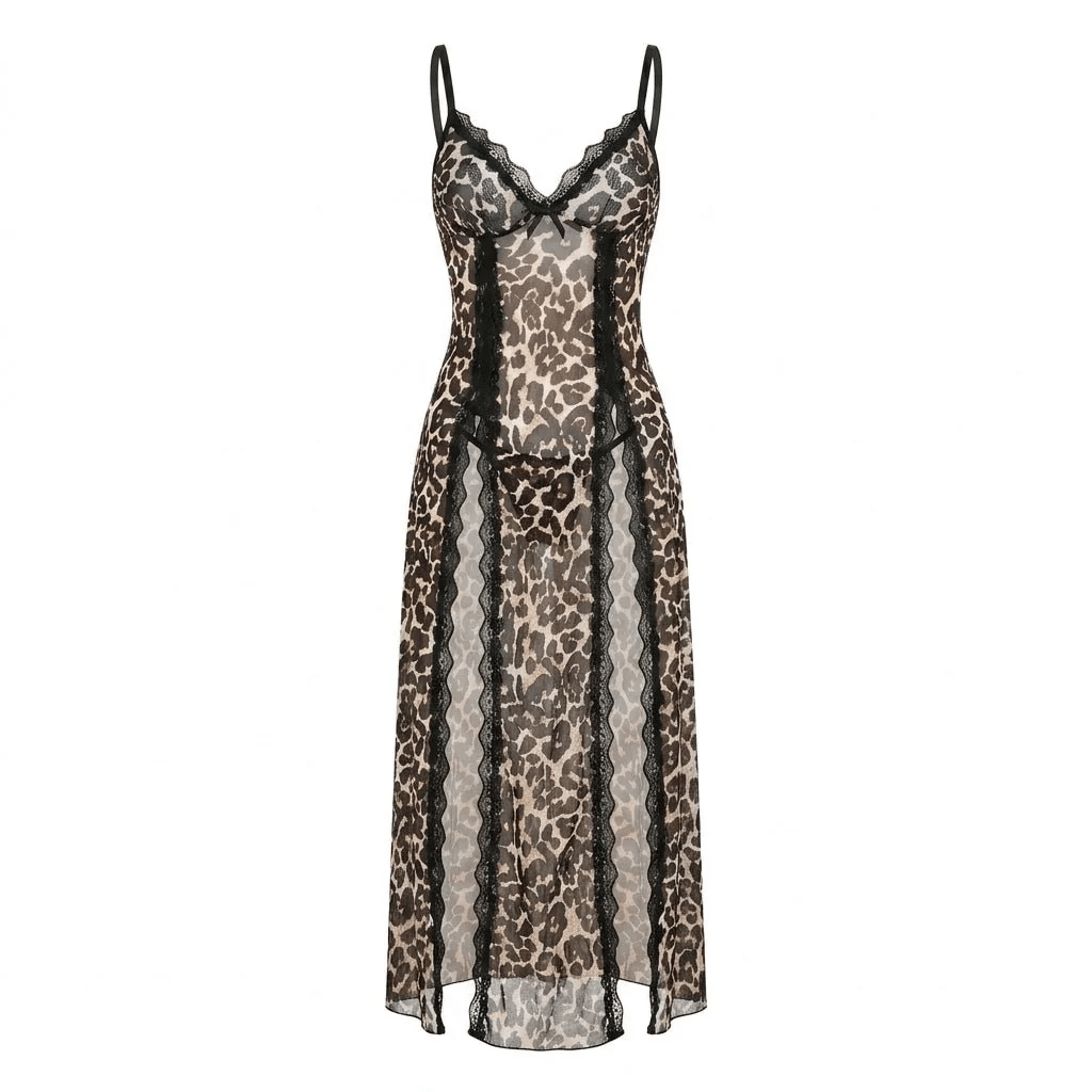 Sheer Floral Rose Print Maxi Dress