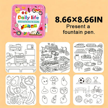 🎨 Toddler Watercolor Coloring & Doodle Book - A Fun, Mess-Free Creative Activity