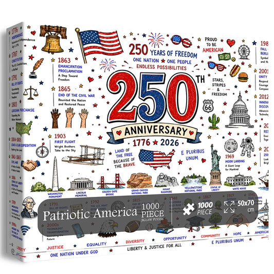 🧩 Patriotic America Jigsaw Puzzle 1000 Pieces 🎁