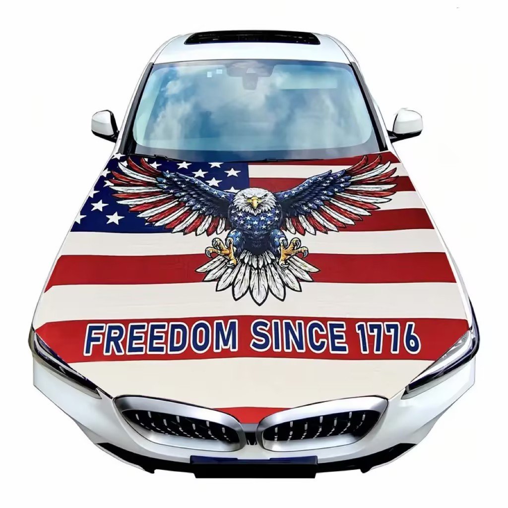 Sale: 49% OFF-American Flag Car Hood Cover Universal Size
