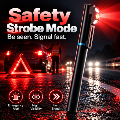 🔦Compact Multifunction EDC Pen Light | 300 Lumens Dual LED Light | Aluminum Alloy Body | USB-C Rechargeable