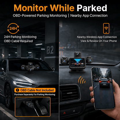 5-Camera 1080P Dash Cam | 360° Full Coverage Recording