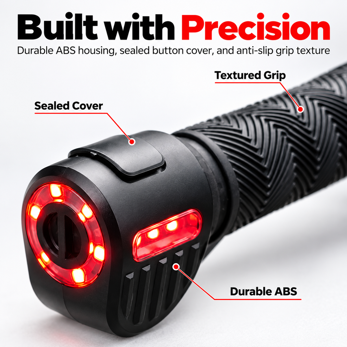 🚴 Dual-Direction Handlebar Safety Lights – USB Rechargeable Front & Rear Bike Lights with Hidden Bar-End Installation