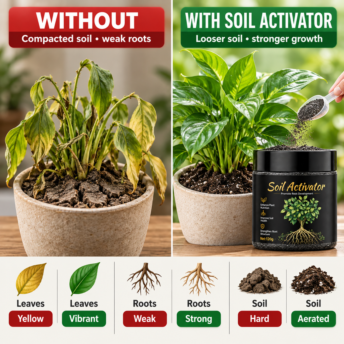 All-in-One Organic Soil Activator for Thriving Roots & Lush Greenery