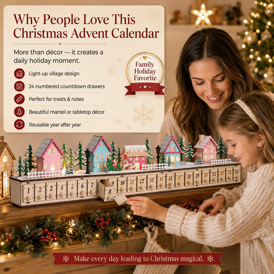 🎄 Light-Up Christmas Village Advent Calendar