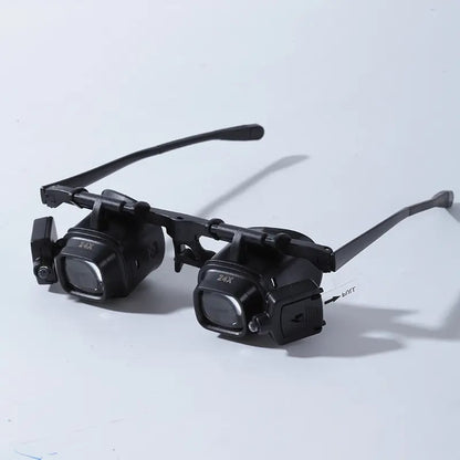 🔍 2X-24X LED Head Mount Magnifying Glasses | Hands Free Glasses Style Loupe for Watch & Phone Repair