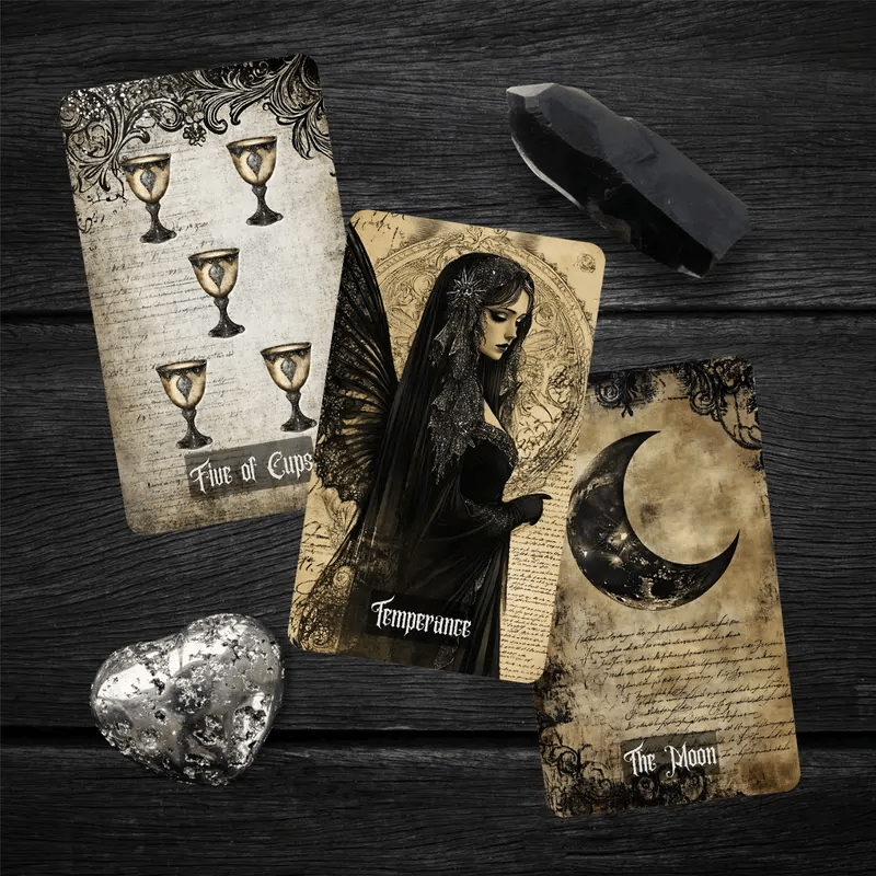 Vintage Gothic Tarot Cards Set - 78 Tarot Cards Deck