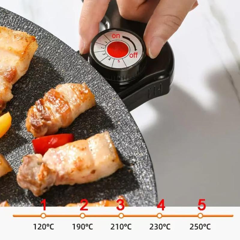 🍳 AORAN Large Round Electric Griddle Pan
