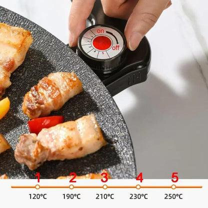 🍳 AORAN Large Round Electric Griddle Pan