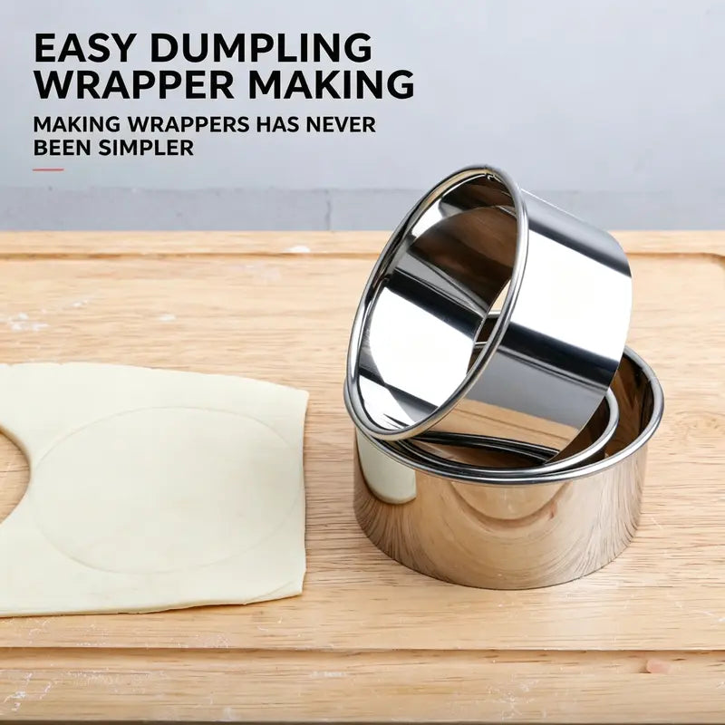 🥟 Stainless Steel Dumpling Maker & Dough Press – Easy Dumpling, Ravioli & Empanada Mold ✨