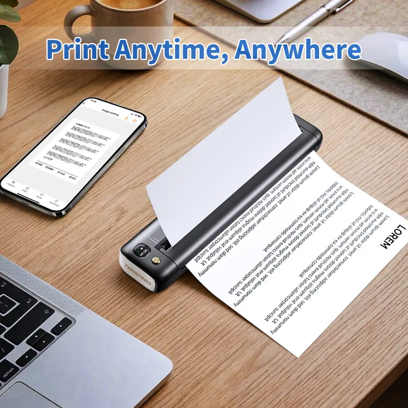 Portable Instant Print Wireless Inkless Mobile Label Printer