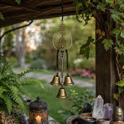 Handmade Iron Witch Bell Wind Chime, Durable Hanging Ornament for Outdoor Home Decor, Festive Gift for Christmas, Halloween, and Thanksgiving #GLOBAL PICKS