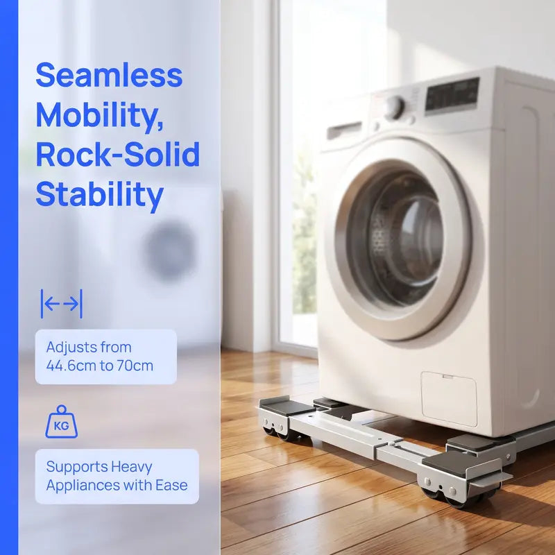 🛠️ Move Heavy Appliances with Ease! Adjustable Rolling Dolly 🚚