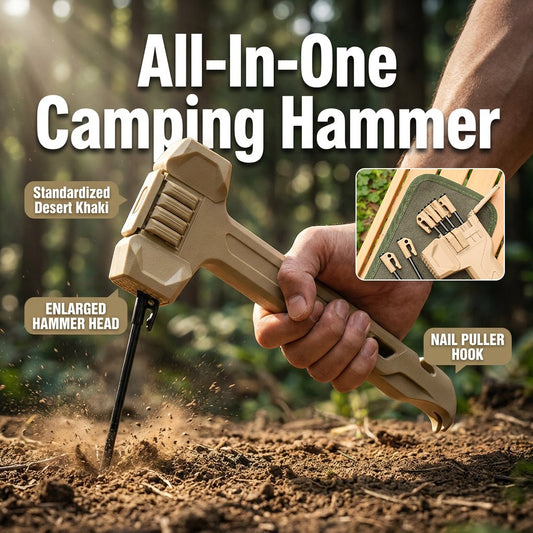 Multifunctional Camping Hammer & Tent Stake Puller