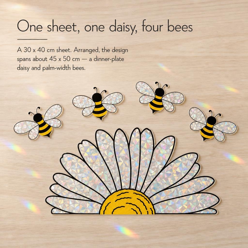 ☀️Bee Prism Effect Window Sticker