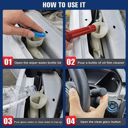 🚗 Car Windshield Oil Film Remover – Deep Cleaning Solution for Clearer Glass, Stubborn Water Stains & Road Grime ✨