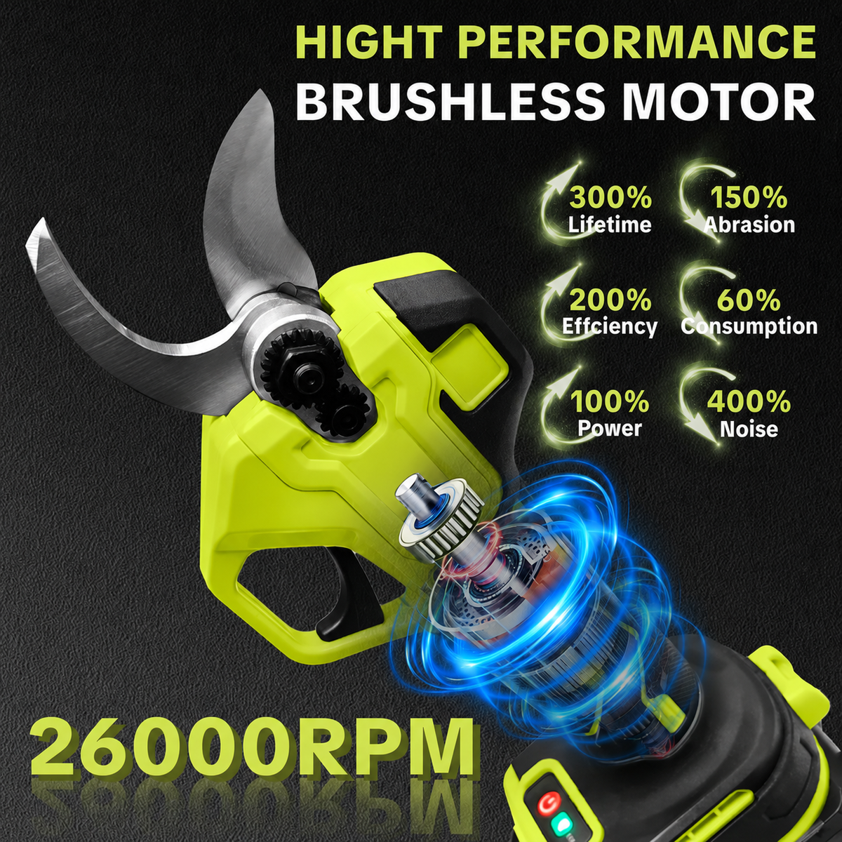 🌿 Cordless Electric Pruning Shears ✂️ – Powerful 1.25" Cutting Capacity for Effortless Trimming 🔋