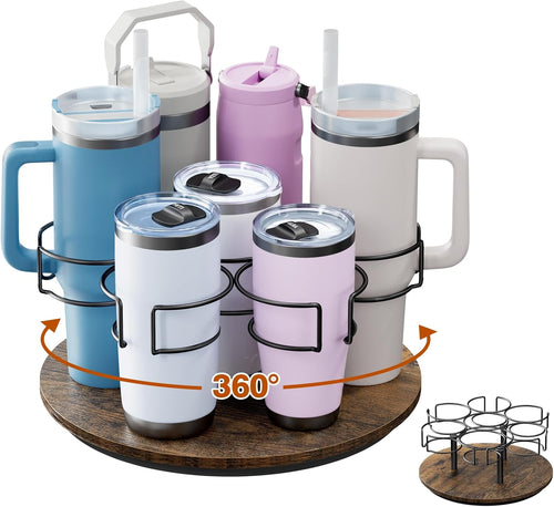 Water Bottle Organizer for Stanley 40 oz, Rotating Stanley Cup Organizer Holder, Tumbler Organizer Holder, Stanley Cup Accessories, 13.2 * 11 * 7.75in, Grey