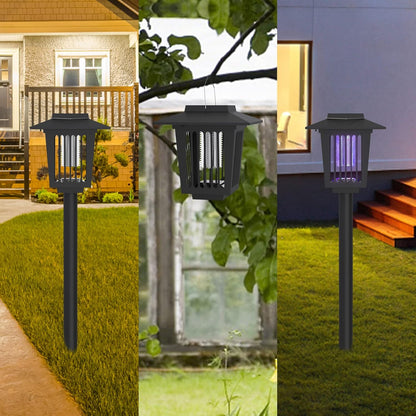 🦟2-in-1 Solar Powered Mosquito Zapper & Weatherproof Garden Pathway Light