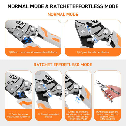 🔧 Self-Locking Ratchet Pliers – Heavy-Duty Grip & Cutter