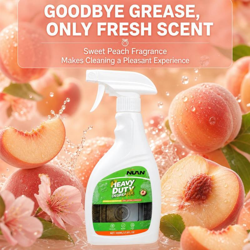 🍑 Peach Foam Blast! 1-Min Heavy Duty Kitchen Degreaser ✨