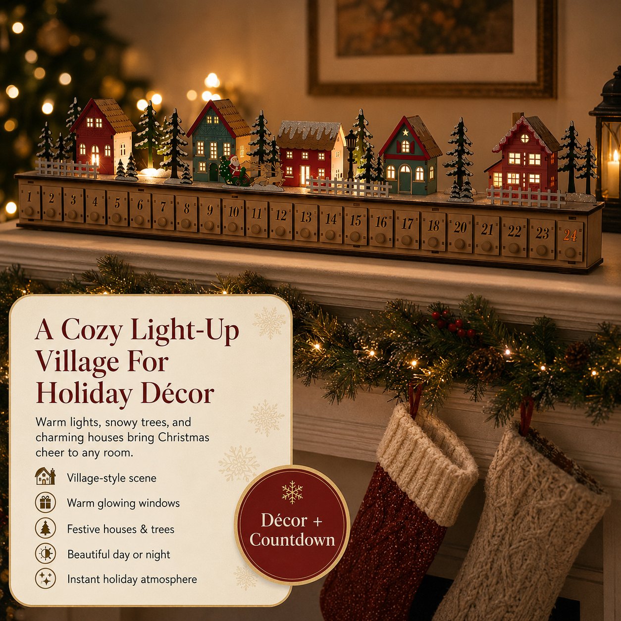 🎄 Light-Up Christmas Village Advent Calendar