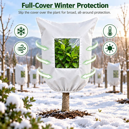Winter Plant Frost Protection Cover for Trees, Shrubs & Potted Plants