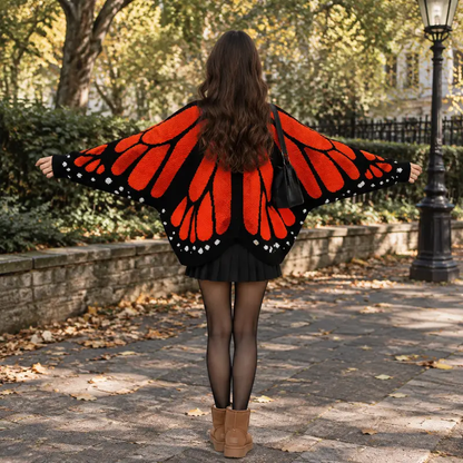 🔥 HOT SALE 49% OFF🔥Monarch Butterfly Cardigan – Handcrafted Statement Piece 🦋