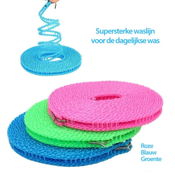 🌈Clothesline for Outside, Adjustable Clothes line,Windproof Clothesline with Hooks, Indoor and Outdoor Laundry and Drying Lines,Ideal Camping & Travel Essentials