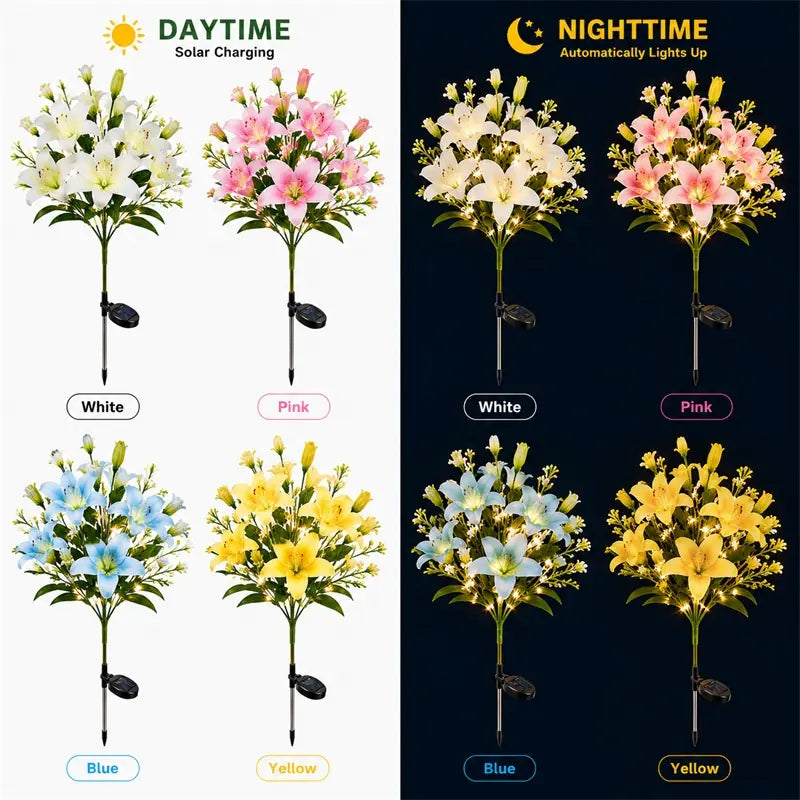✨Nature Inspired Floral Solar Garden Pathway Lighting