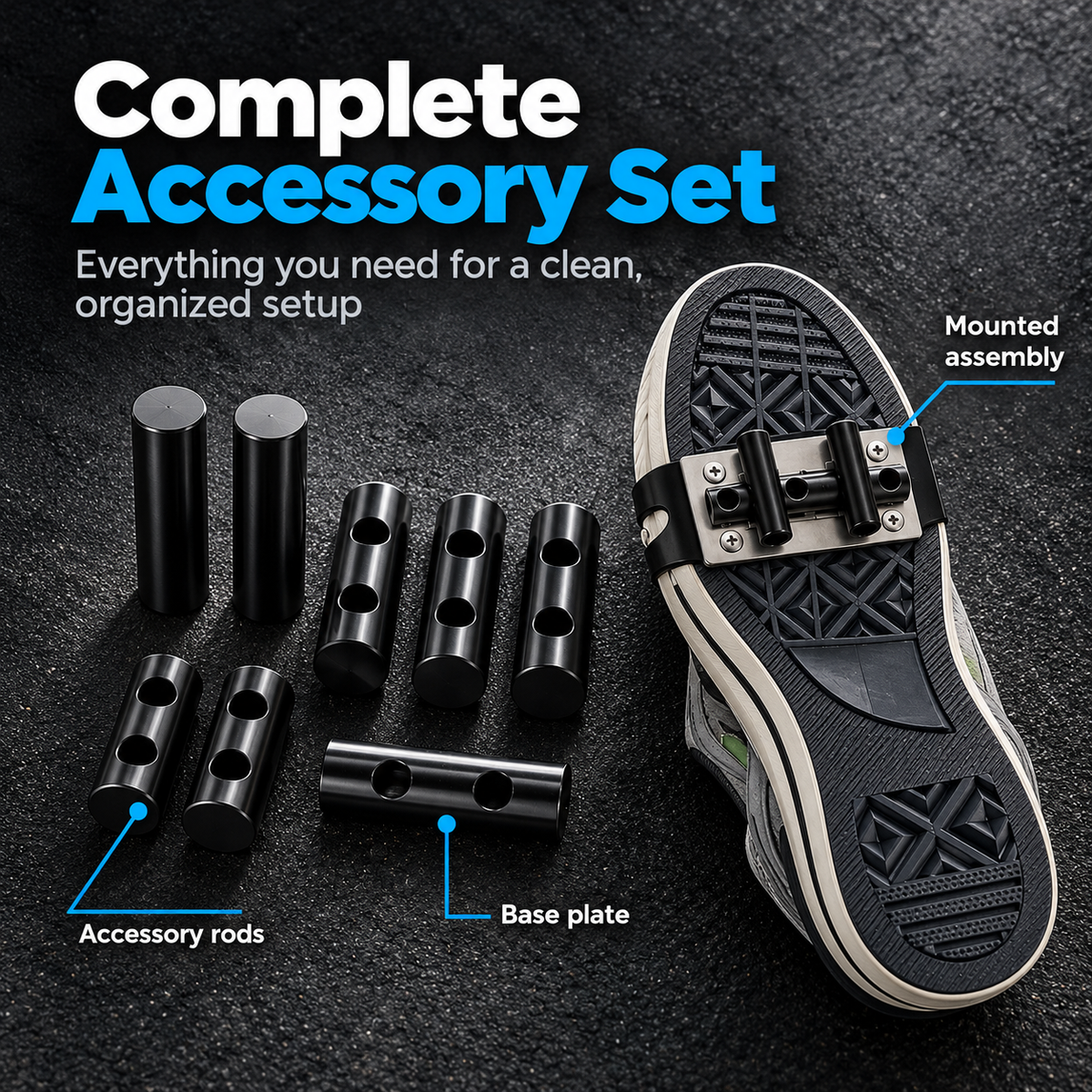 👟 Street-Ready Sole Attachment Kit – Removable Metal Shoe Hardware Set ⚡
