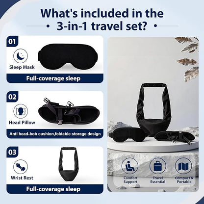 Airplane Sleep Support Set, 3 in 1 Airplane Sleep Support System
